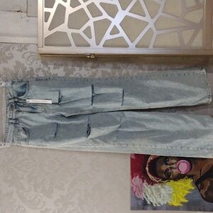 HIGHWAY JEANS WIDE LEG DISTRESSED JUNIOR SIZE 3